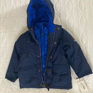 Chaps NWT Navy Blue Kids Puffer Jacket SZ 3T